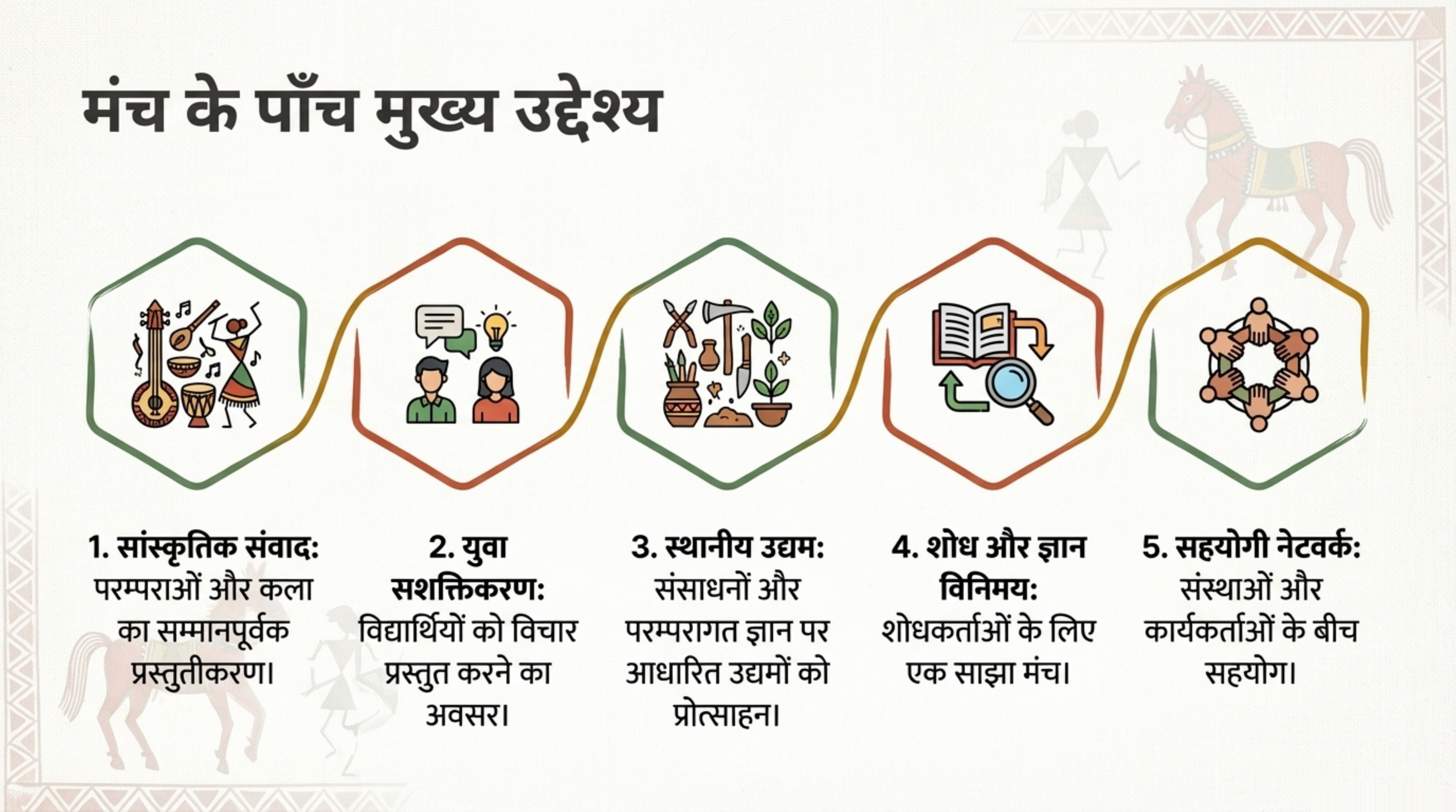 पाँच मुख्य उद्देश्य