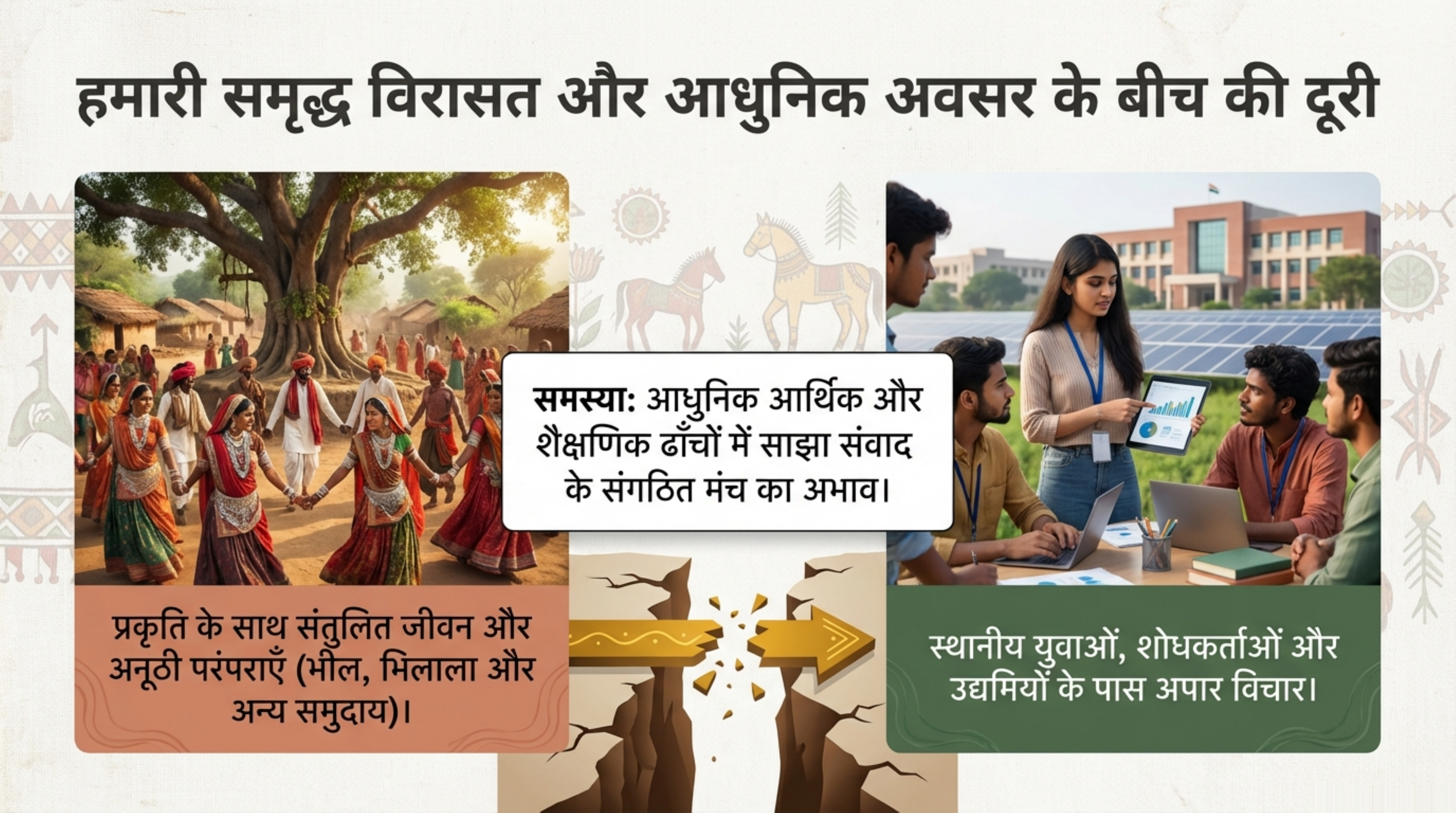 हमारी विरासत और आधुनिक अवसर के बीच की दूरी